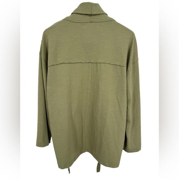 FREE PEOPLE FP BEACH Open Front Cardigan Green Women’s Size Small - Picture 2 of 6